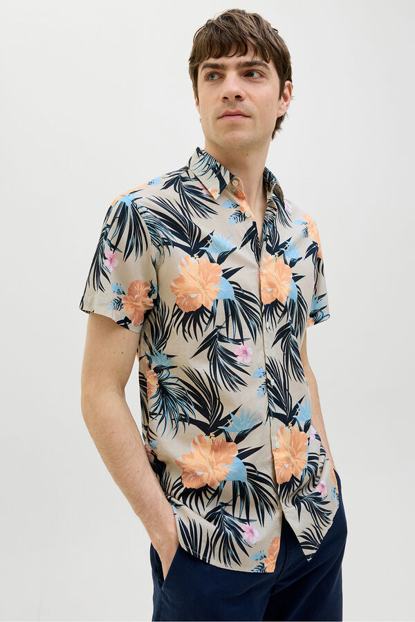 JJ REBEL Printed shirt grey