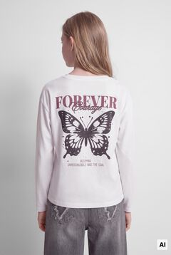 Springfield Kids Camiseta manga larga mariposa ni&ntilde;a