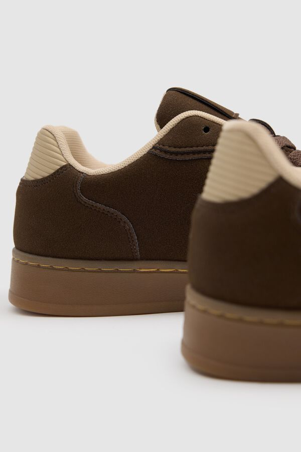 Inside Low rubber trainers brown