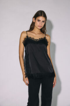 Noisy May Top lencero con encaje