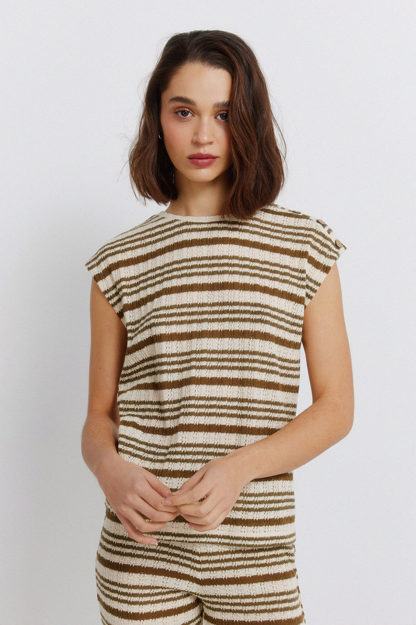 Springfield Striped jersey-knit T-shirt