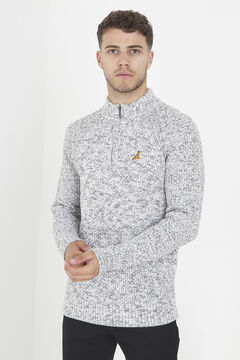 Springfield Embroidered jersey-knit jumper grey