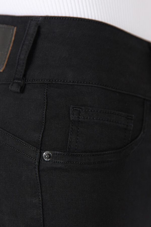 Springfield One Size Double Comfort high-rise jeans black