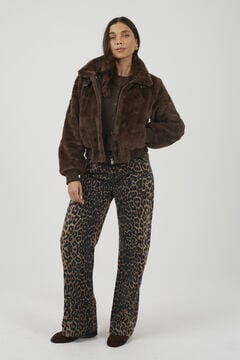 Brave Soul Casaco de pele castanho