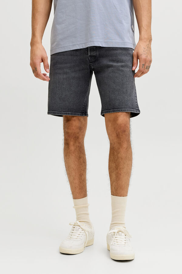 Jack & Jones Stone wash regular Bermuda shorts black