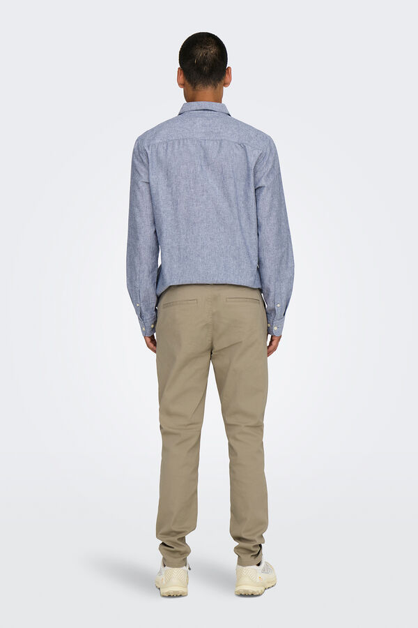 Only & Sons calças chino justas para homem. Grau