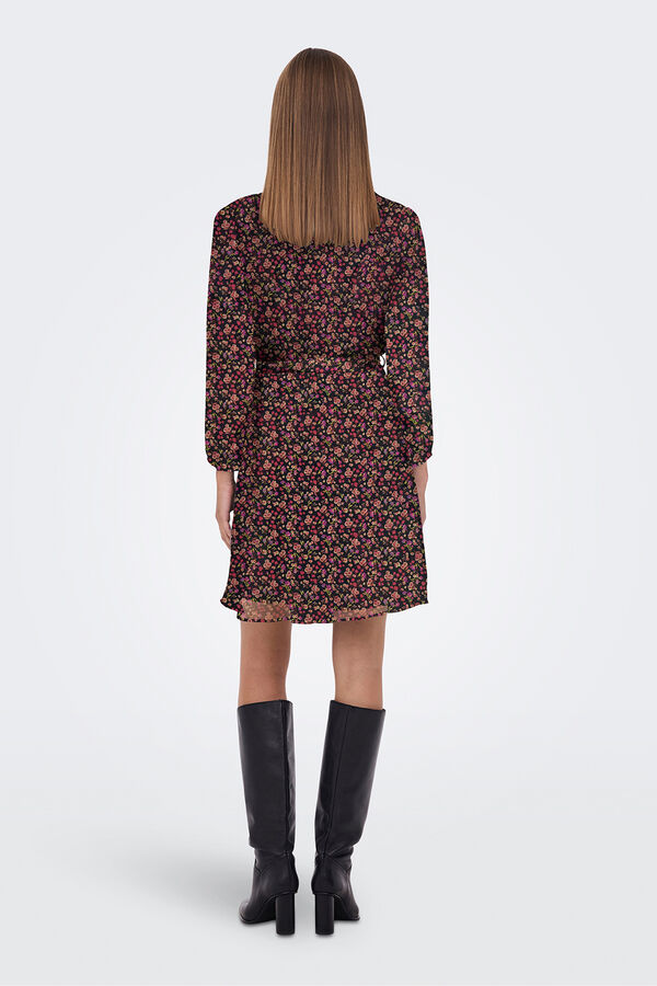 Only Vestido corto de gasa estampado