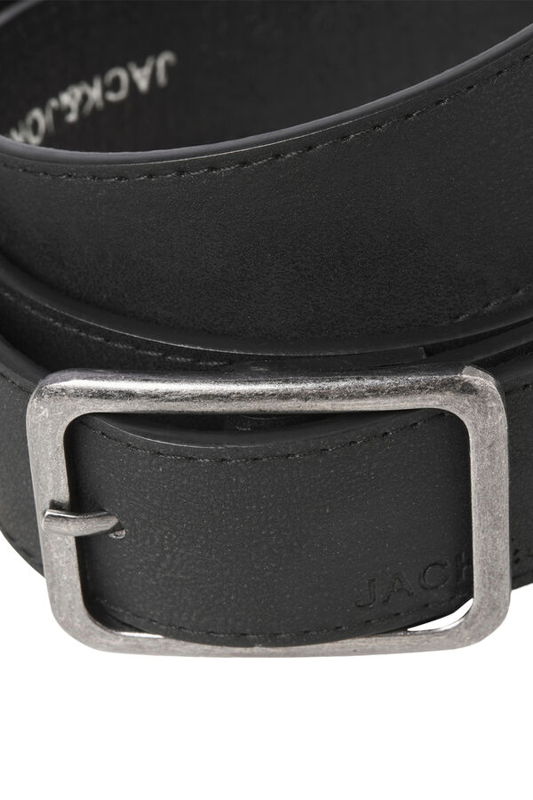 Jack & Jones Kunstleder-Schnalleng&uuml;rtel Schwarz