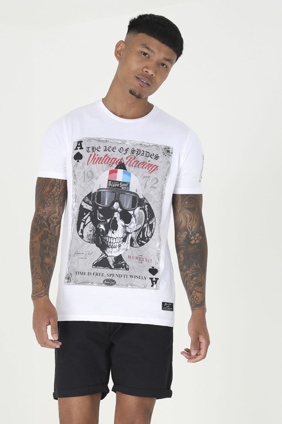 Camiseta calavera manga corta