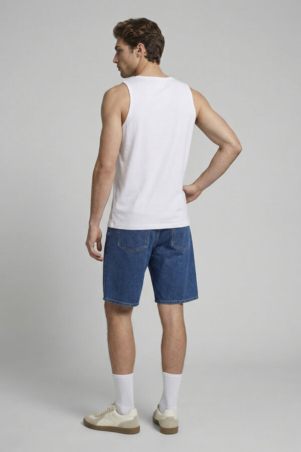 JJ REBEL Printed vest top white