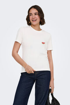 Only Camiseta b&aacute;sica de manga corta