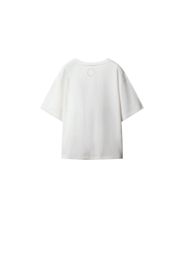 Springfield T-shirt de manga curta chiringuito "Aura" branco