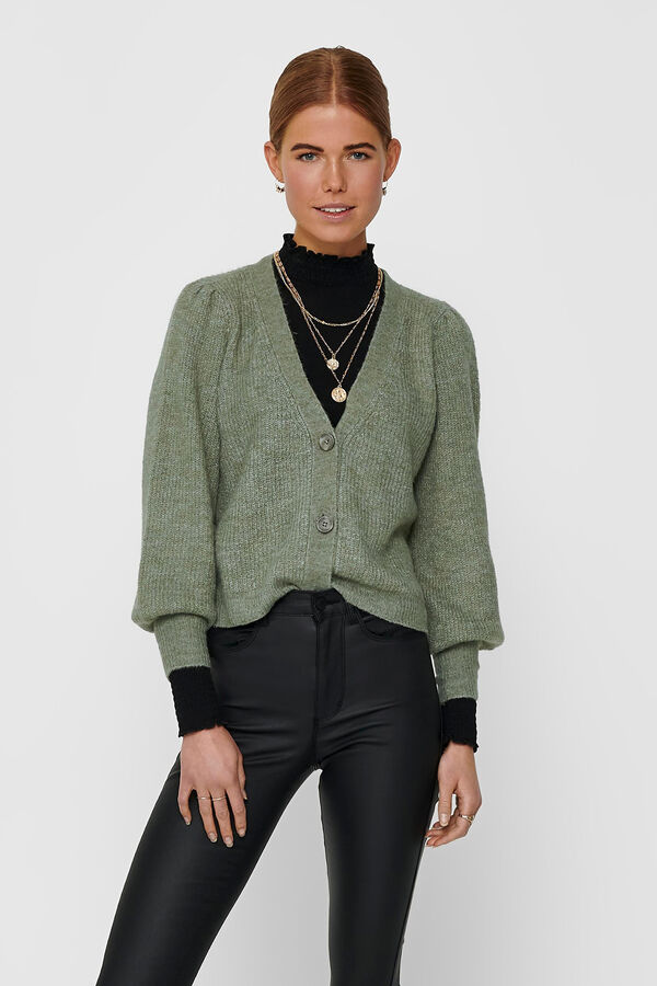 Springfield Jersey-knit cardigan with buttons green