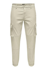 Only & Sons Cal&ccedil;a cargo masculina com ajuste c&ocirc;nico