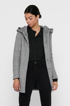Springfield Hooded coat with zip fastening gris