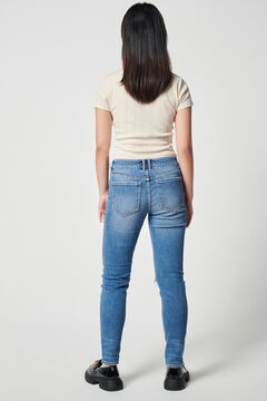 Springfield Jeans skinny de tiro bajo desgastados azul medio