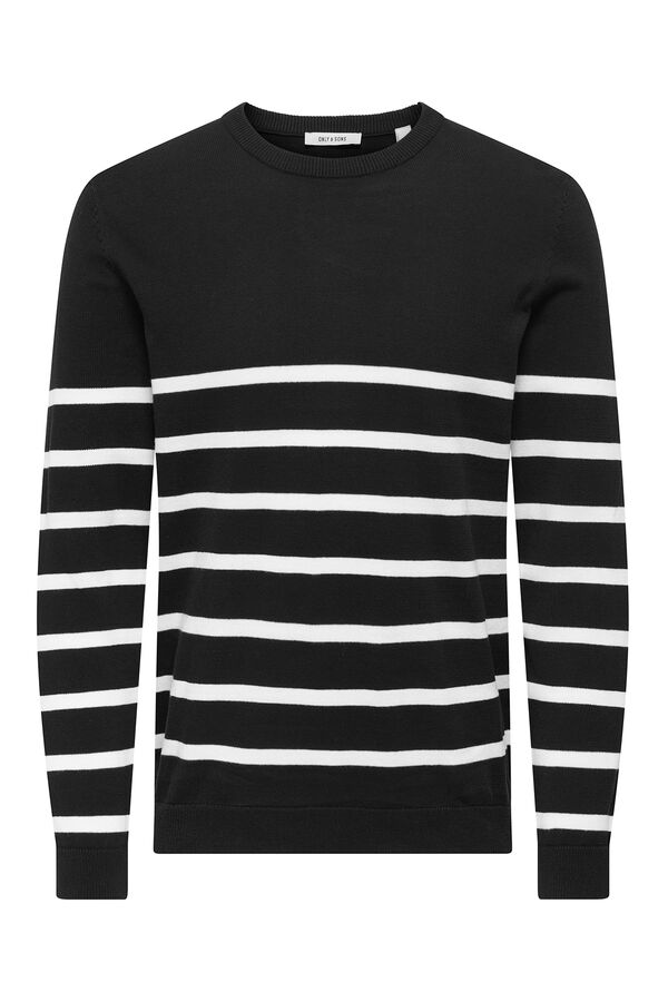 Only & Sons Jersey cuello redondo liso negro