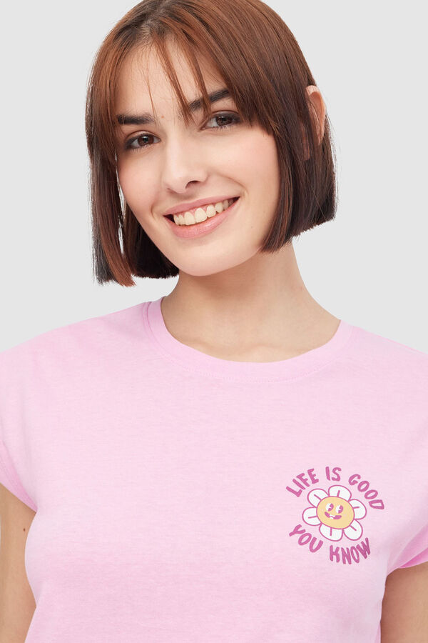 Springfield T-Shirt mit Print lila