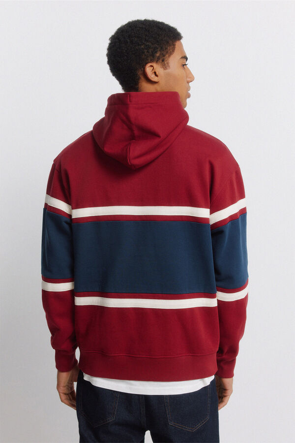 Springfield Hooded sweatshirt with cuts red
