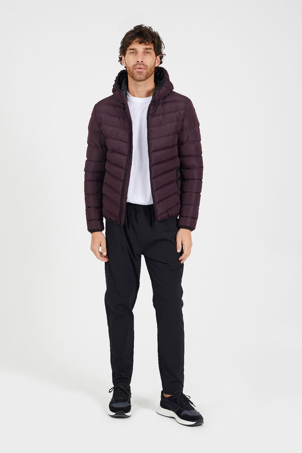 Brave Soul Quilted jacket with hood printed