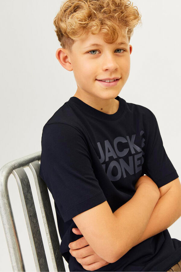 Jack & Jones Junior Camiseta de manga corta b&aacute;sica negro