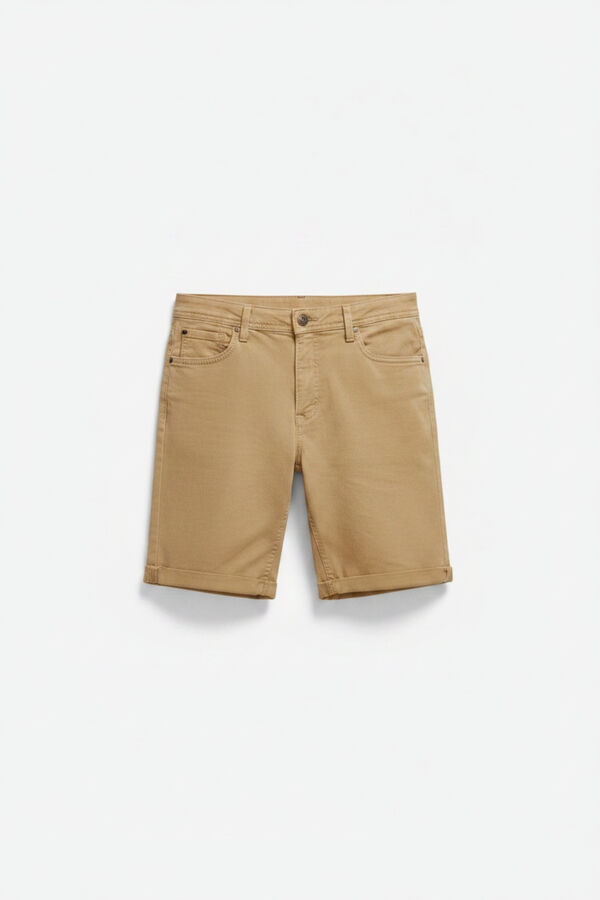 Springfield Washed 5-pocket slim fit Bermuda shorts brown