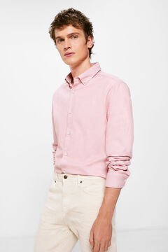 Springfield Textured coloured shirt pink