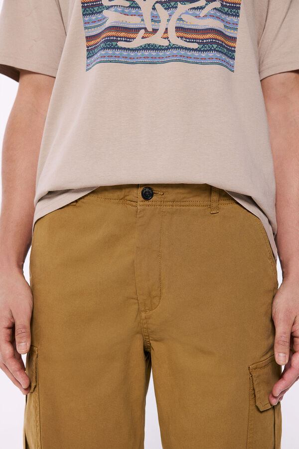 Springfield Calça cargo lavada beige