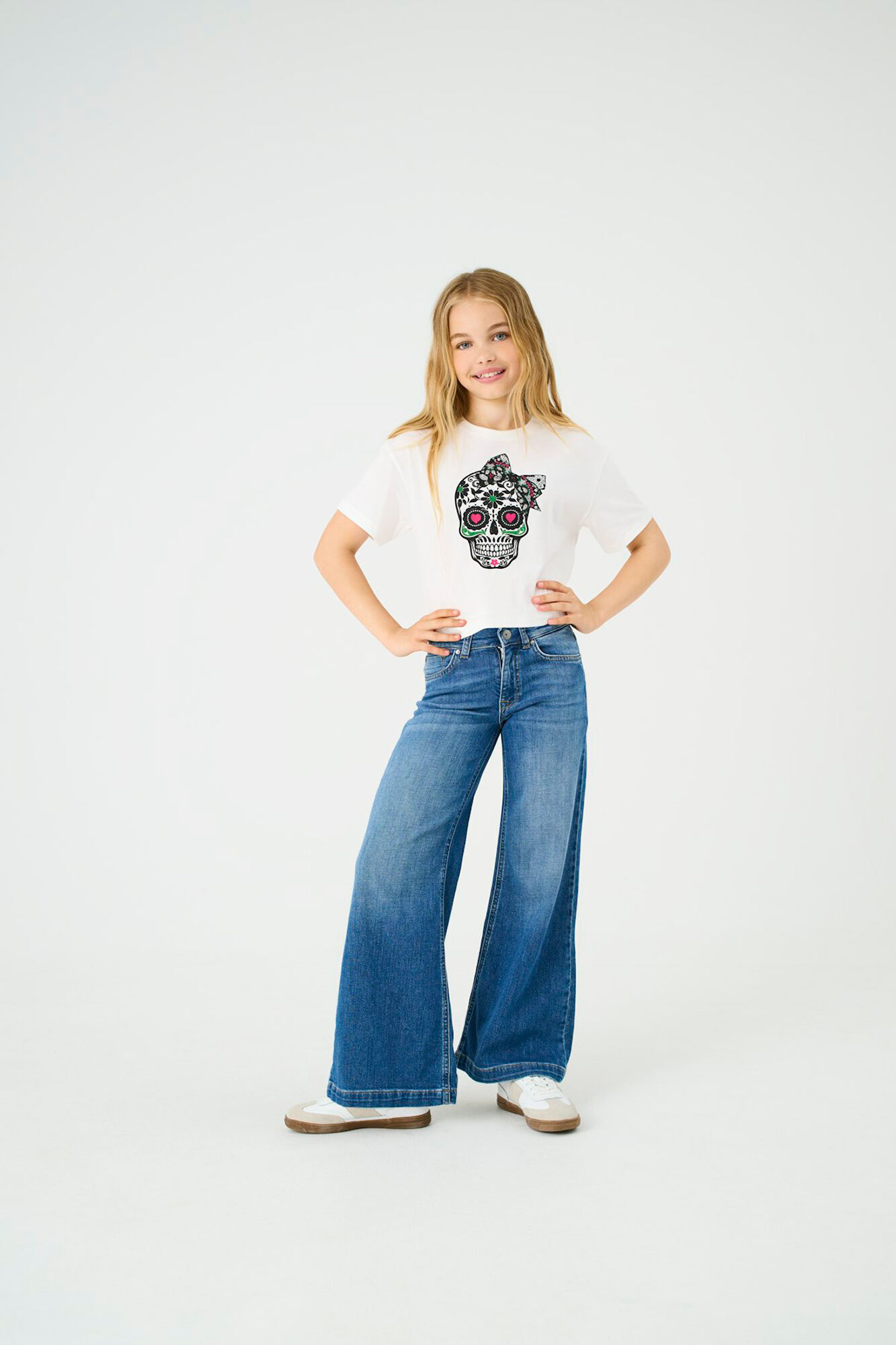 Only Girls Camiseta cropped estampado frontal