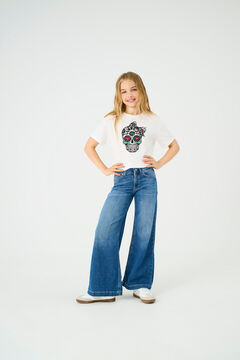 Only Girls Camiseta cropped estampado frontal