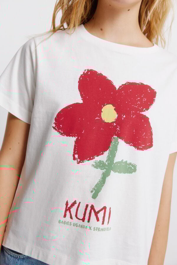 Springfield Camiseta KUMI Flor rosa