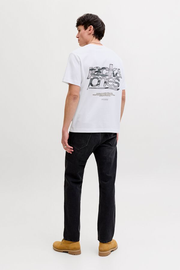 Jack & Jones Logo regular fit T-shirt white