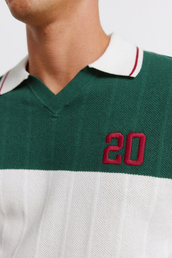 Springfield Polo desportivo com contraste verde