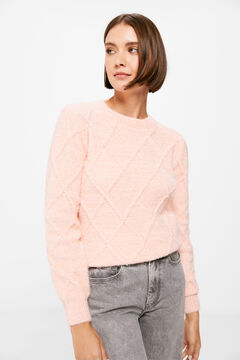 Springfield Patterned chenille jumper pink