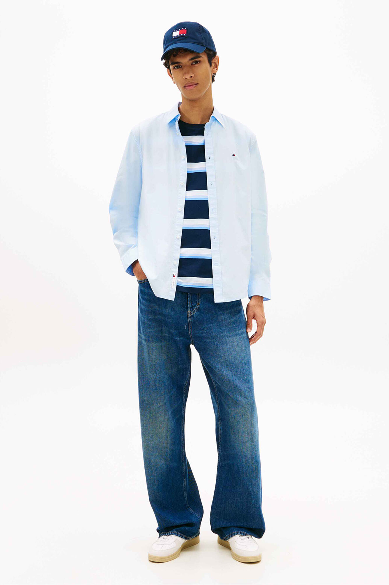 Tommy Jeans Camisa regular de popel&iacute;n