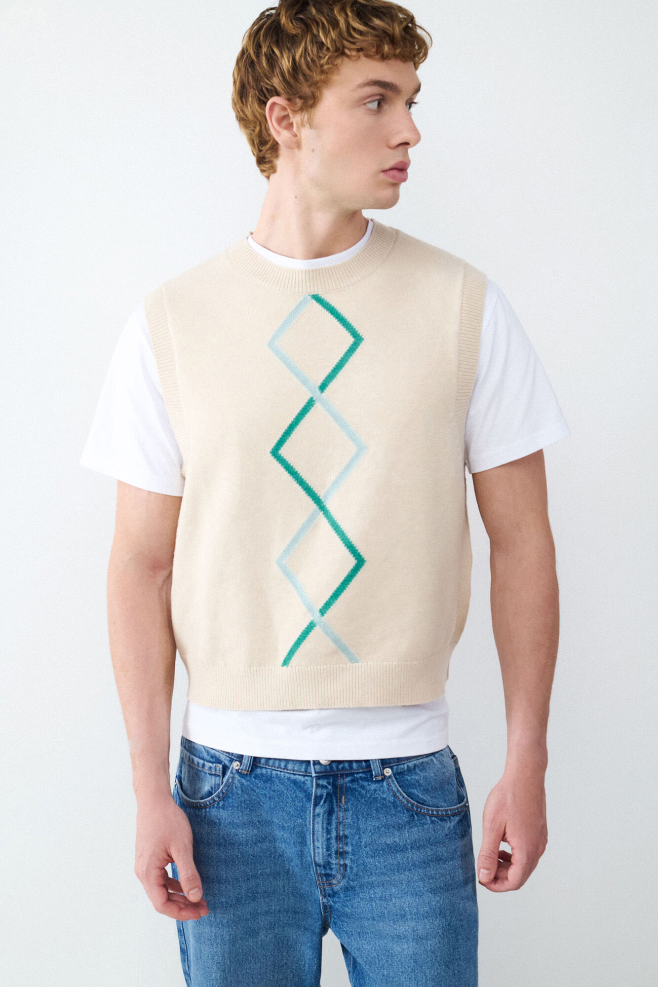 Balmohk Geometric round neck vest