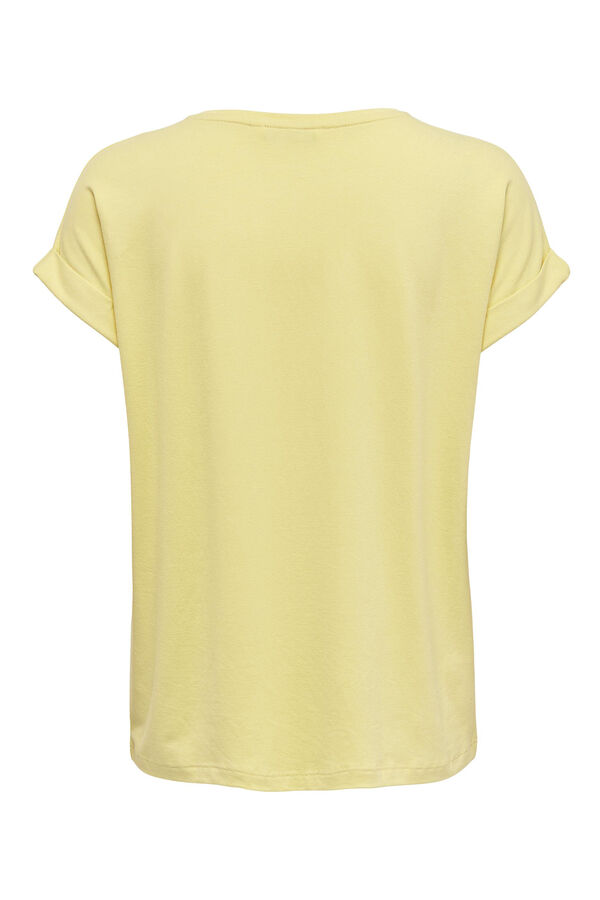 Springfield T-shirt manga curta gola redonda mostarda