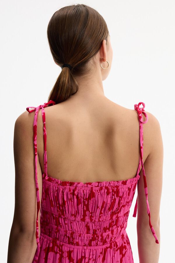 Inside Printed long jumpsuit pink