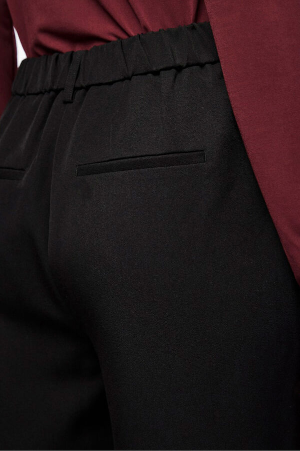 Pieces Cal&ccedil;as de terno de perna larga preto