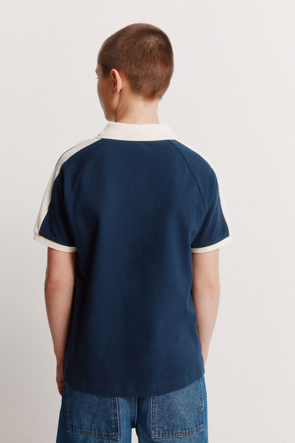 Springfield Kids Dečija krojena i &scaron;ivena majica polo Plava