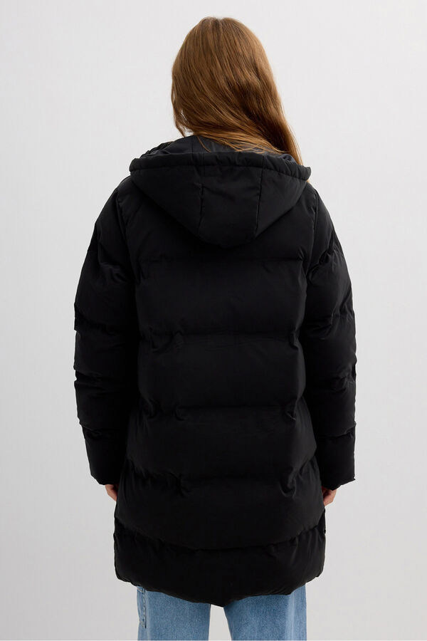 Inside Anorak acolchoado com capuz preto