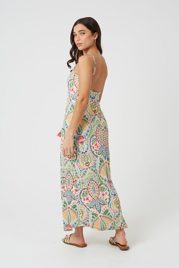 Brave Soul Vestido largo estampado azul