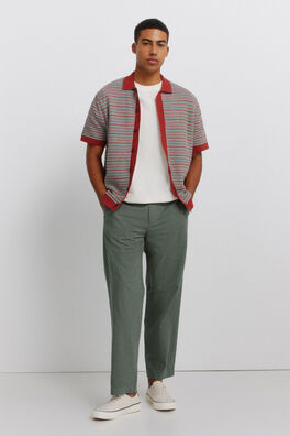 Pantalón lino straight fit
