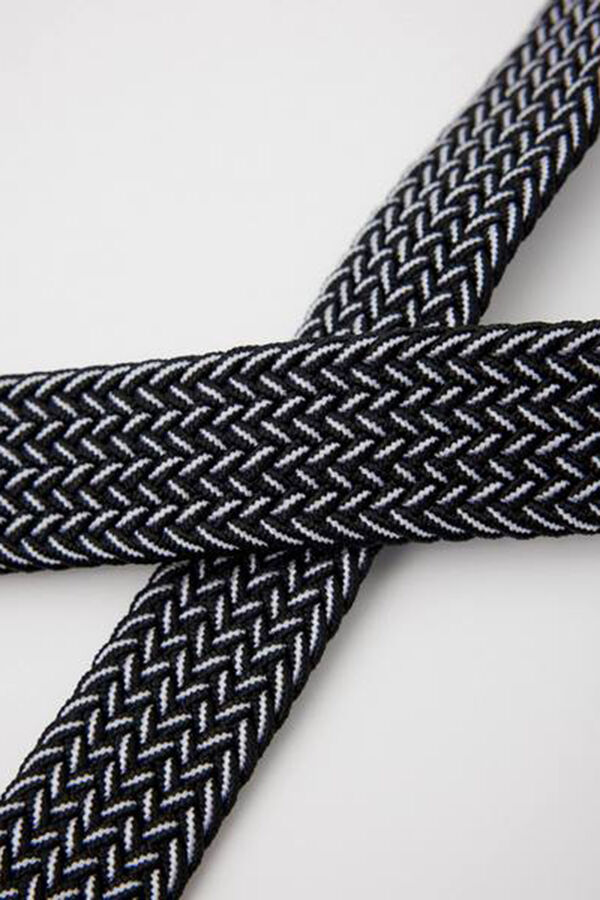 Inside G&uuml;rtel geflochten elastisch Schwarz