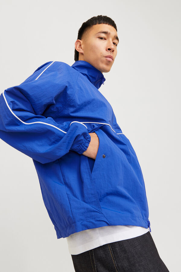 Jack & Jones Windbreaker jacket neck blue