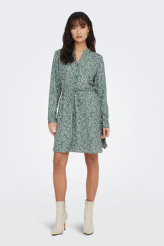 Springfield V-neck dress with buttons green