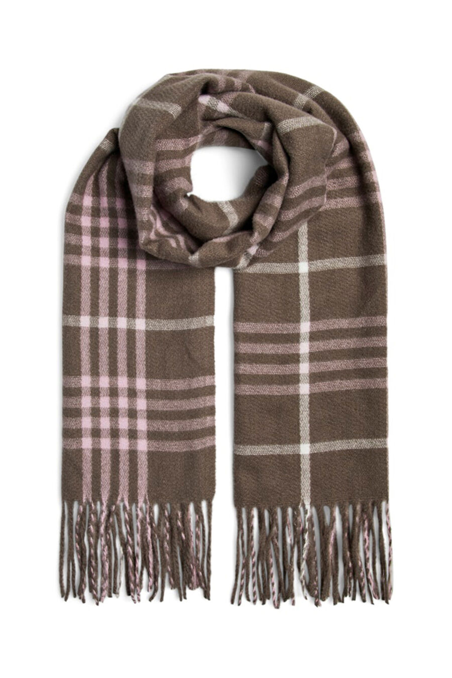 Bufanda básica larga con flecos