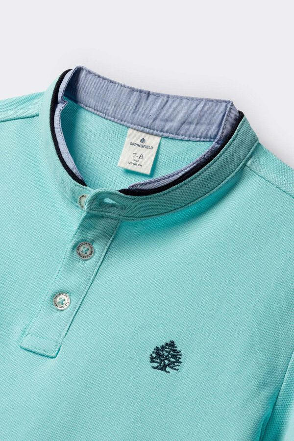Springfield Kids Polo mao chambray ni&ntilde;o turquesa