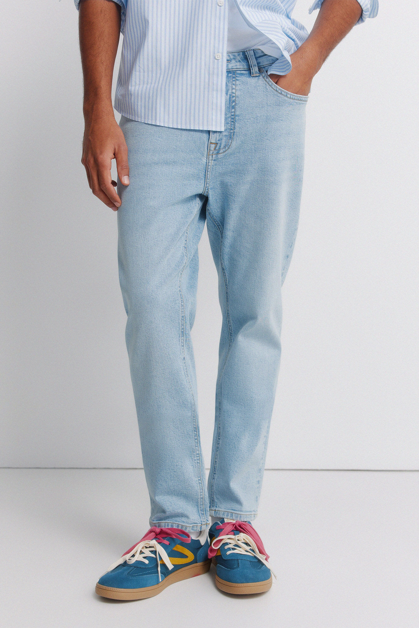 Springfield Light wash slim fit jeans