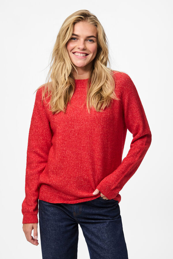 Pieces Light textured jersey burgundy